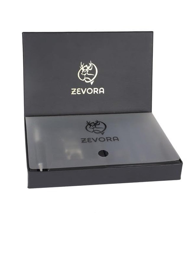 ZEVORA Pack of 3 Premium Leather Wallet Pen & Keychain Gift Set for Men - Stylish Bi-Fold Wallet with Pen & Keychain in Luxury Gift Box - Image 3